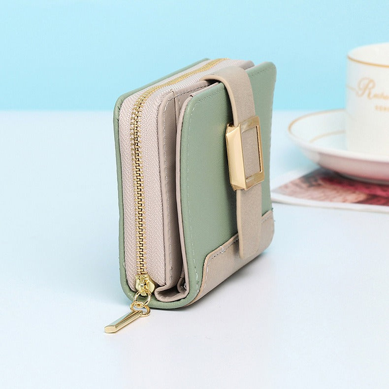 Petit portefeuille zippe femme