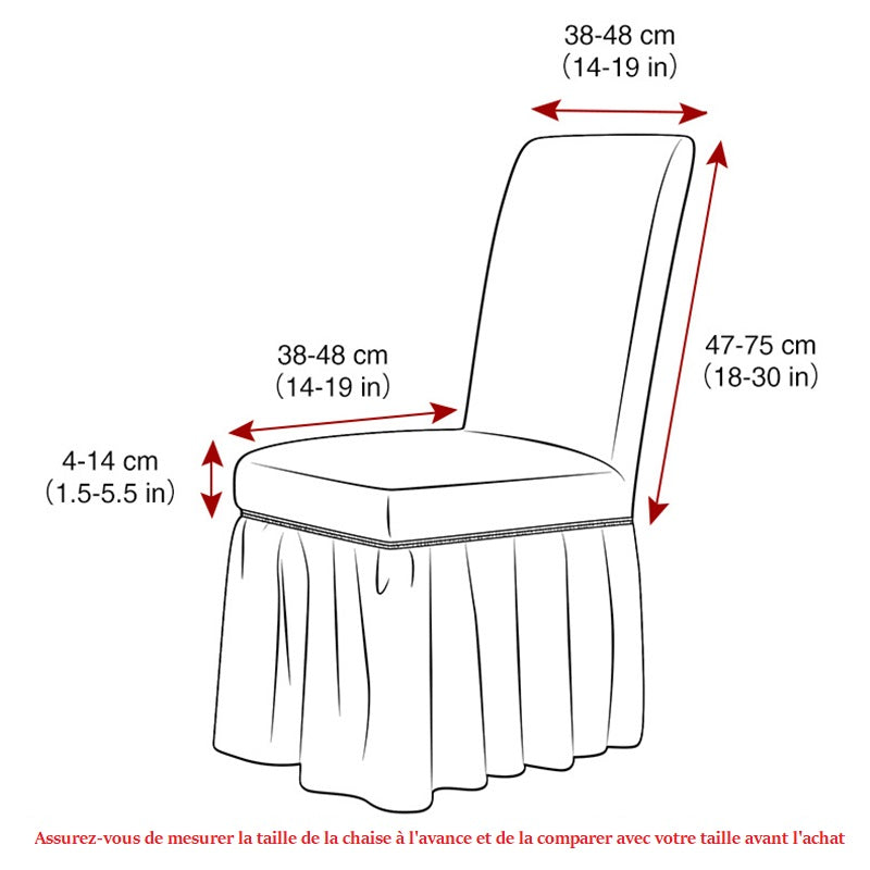 Housse de chaise élastique - Gris