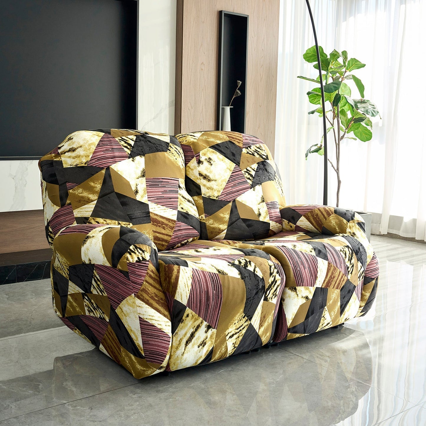 Housse Fauteuil Relax  - Vin, Géométrie