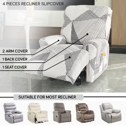Housse de Fauteuil Relax - Blanc Neige et Noir