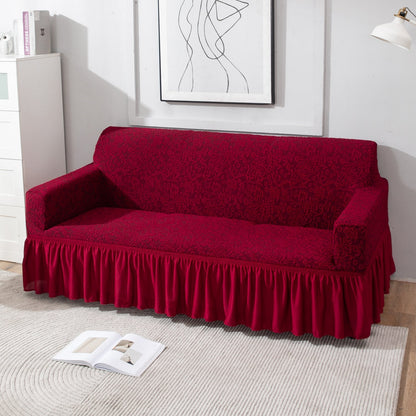 Housse de Canapé Extensible - Rouge Bordeaux