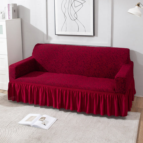 Housse de Canapé Extensible - Rouge Bordeaux