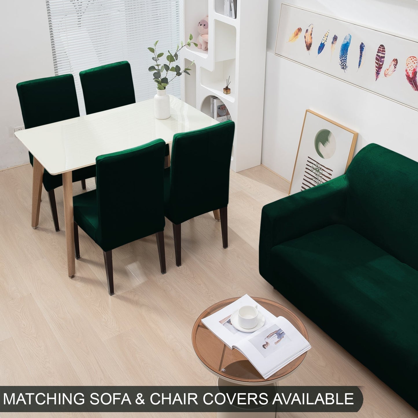 Housse de Fauteuil et Canapé Relax - Velours Vert
