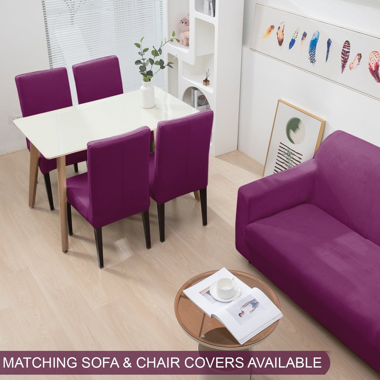 Housse de Fauteuil et Canapé Relax - Velours Mauve