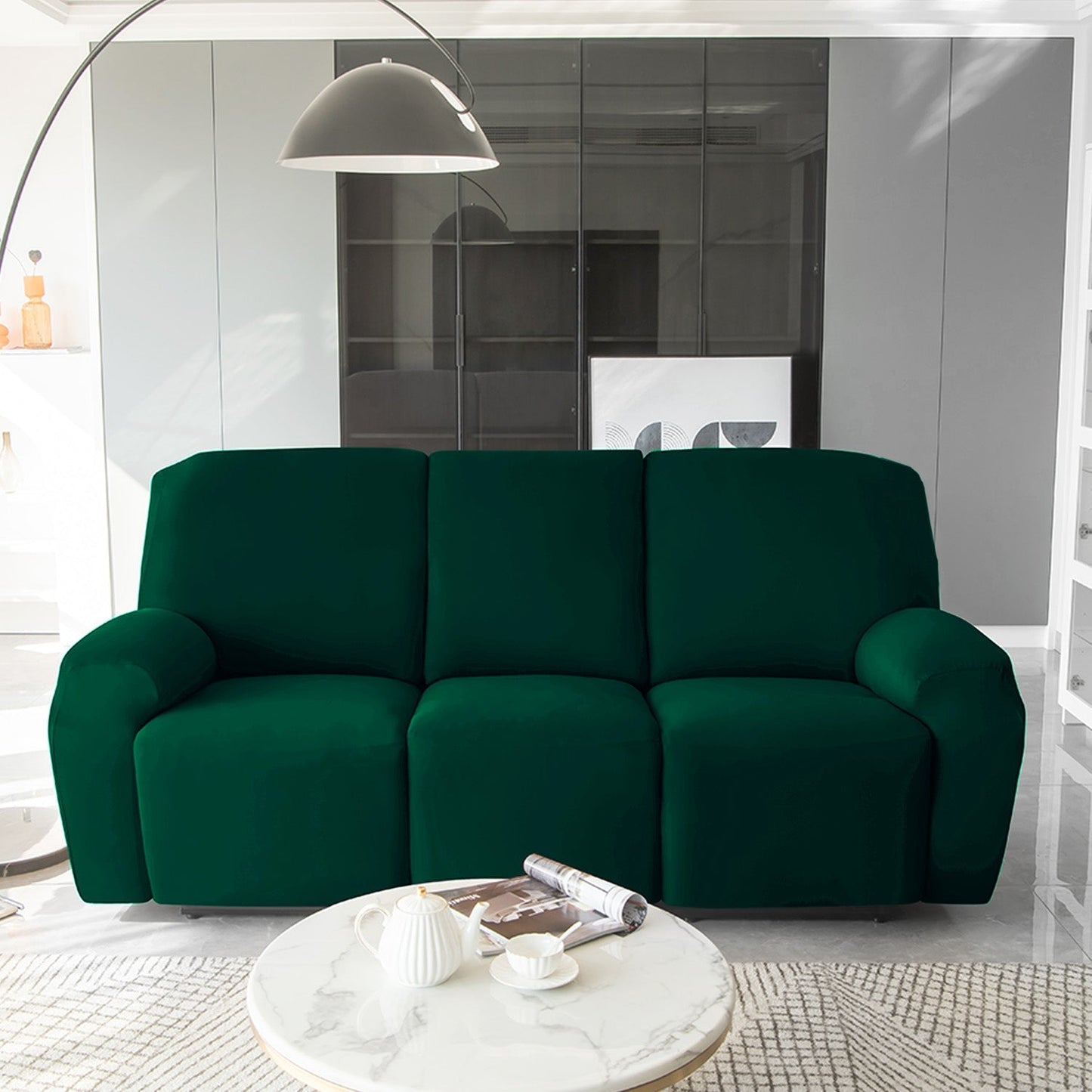 Housse de Fauteuil et Canapé Relax - Velours Vert