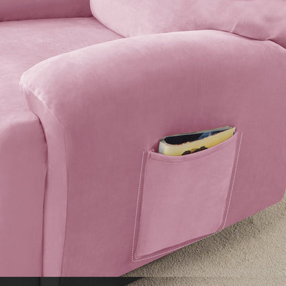 Housse de Fauteuil et Canapé Relax - Velours Rose