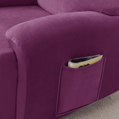 Housse de Fauteuil et Canapé Relax - Velours Mauve