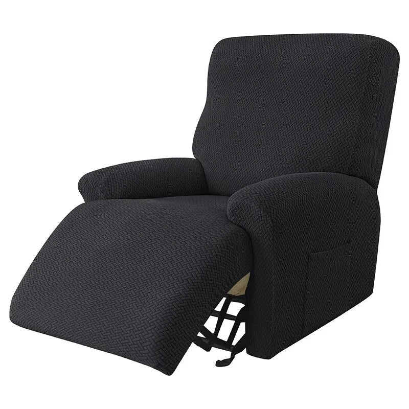 Housse de Fauteuil Relax en Jacquard Premium Noir