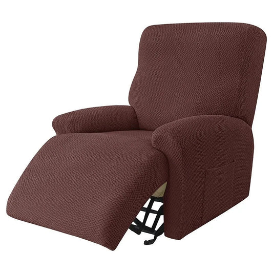 Housse de Fauteuil Relax en Jacquard Premium Brun
