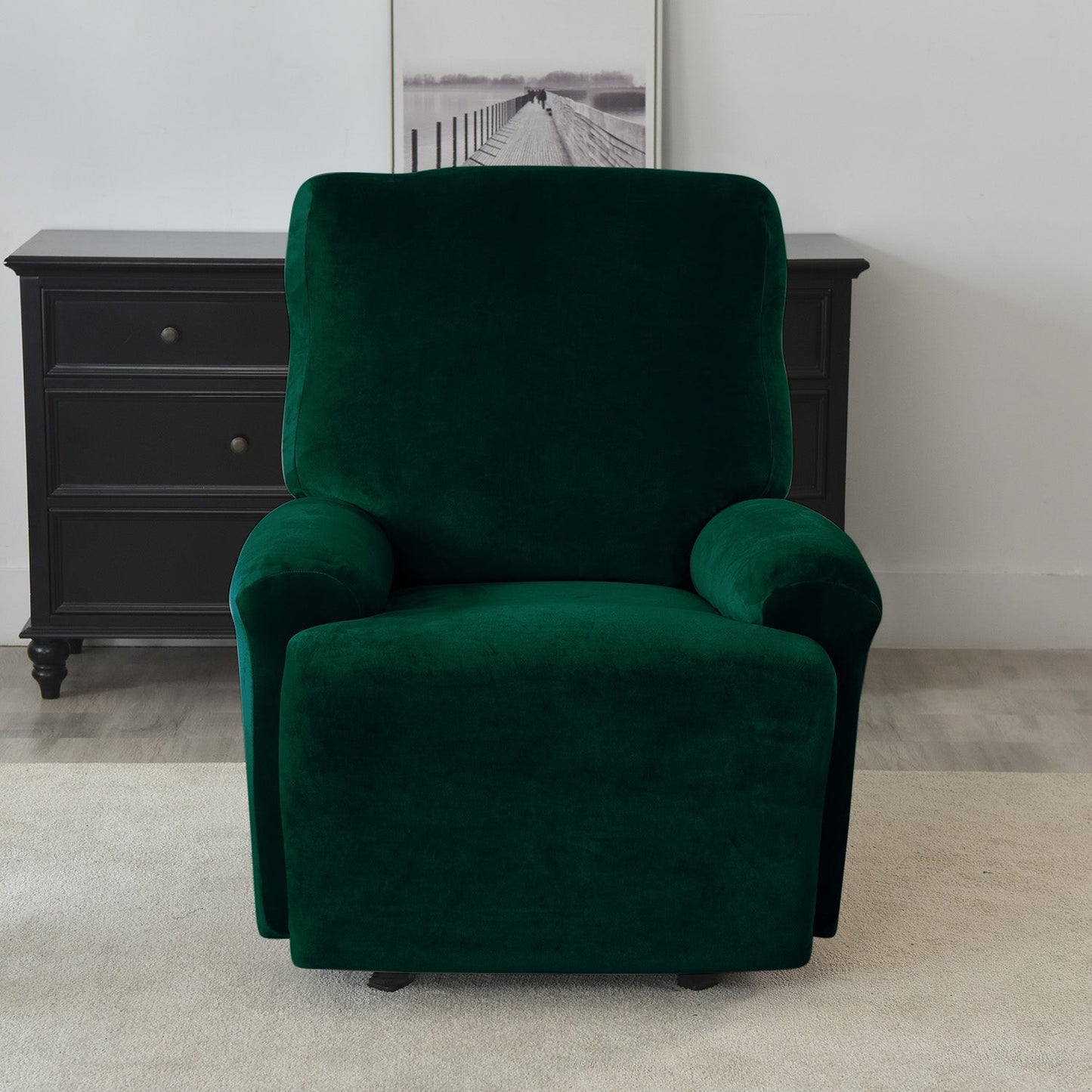 Housse de Fauteuil et Canapé Relax - Velours Vert