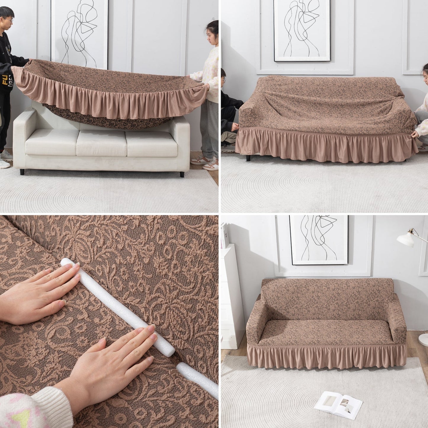 Housse de Canapé Extensible - Taupe Clair