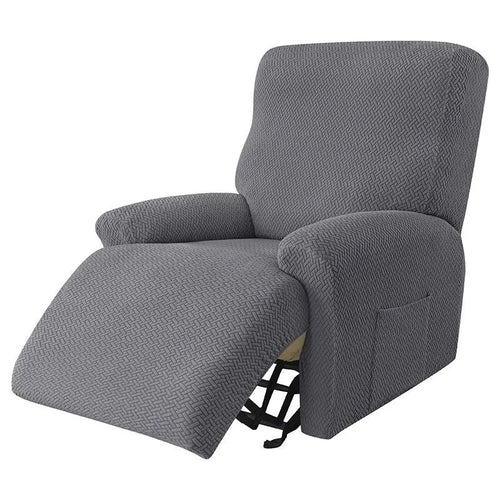 Housse de Fauteuil Relax en Jacquard Premium Gris