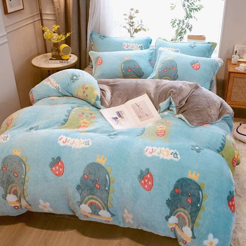 Parure de lit Milk, housse de couette épaisse double face pour une personne