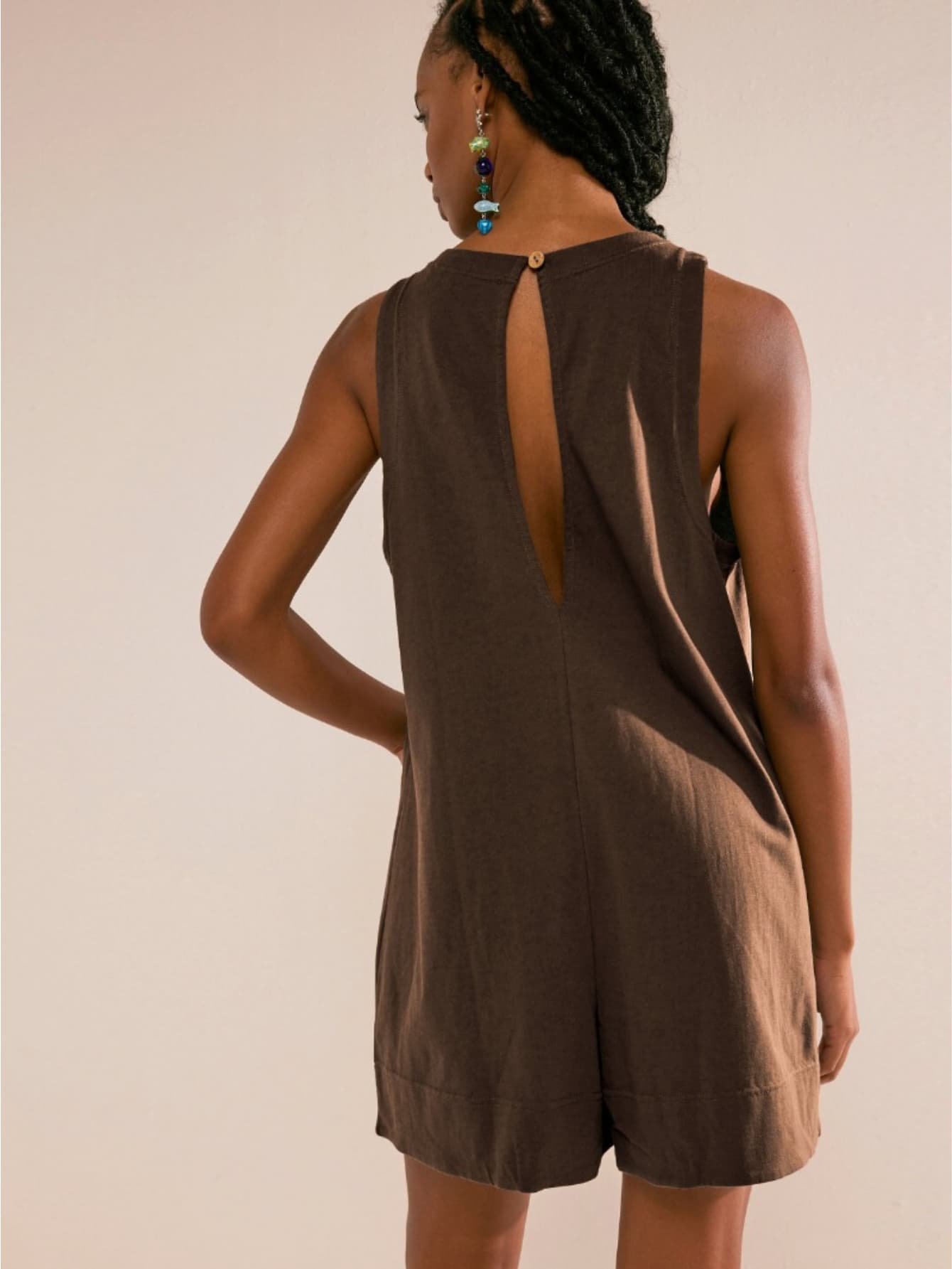 Combi-short à poches style bohème