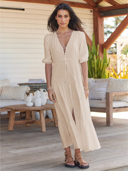 Robe hippie chic d'été longue
