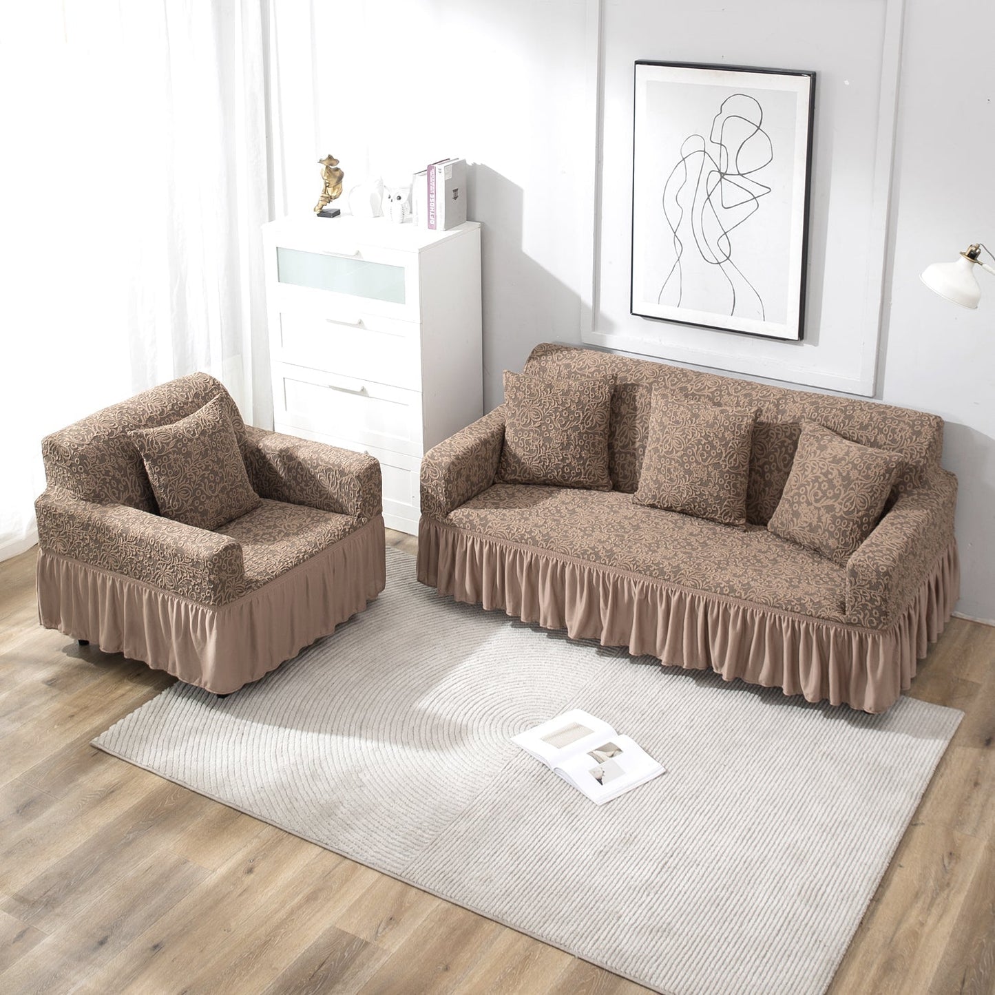Housse de Canapé Extensible - Taupe Clair