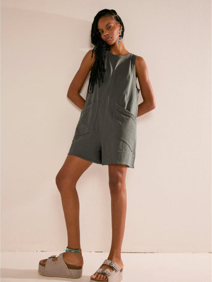 Combi-short à poches style bohème