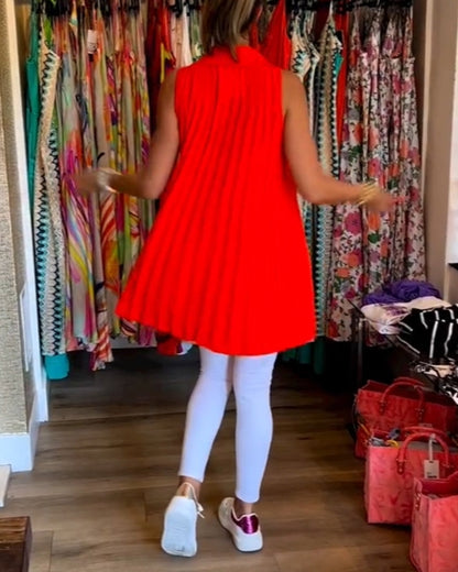 Laluna® | Top sans manches avec volants et col revers