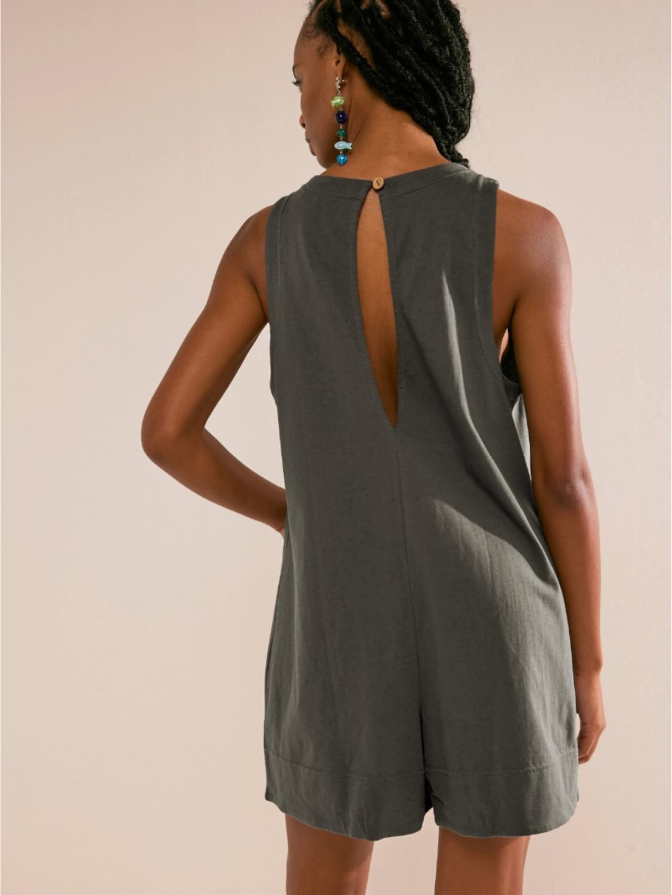 Combi-short à poches style bohème