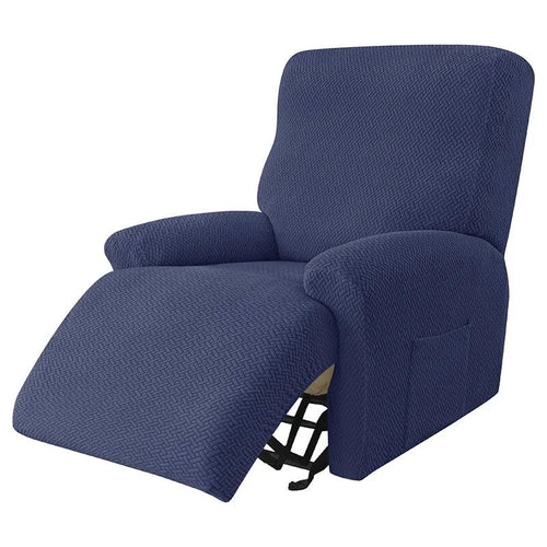 Housse de Fauteuil Relax en Jacquard Premium Bleu Marine