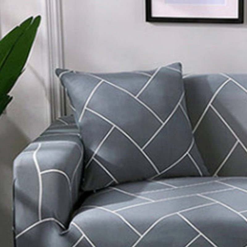 Housse de coussin élastique en spandex imprimée assortie à la taie d'oreiller