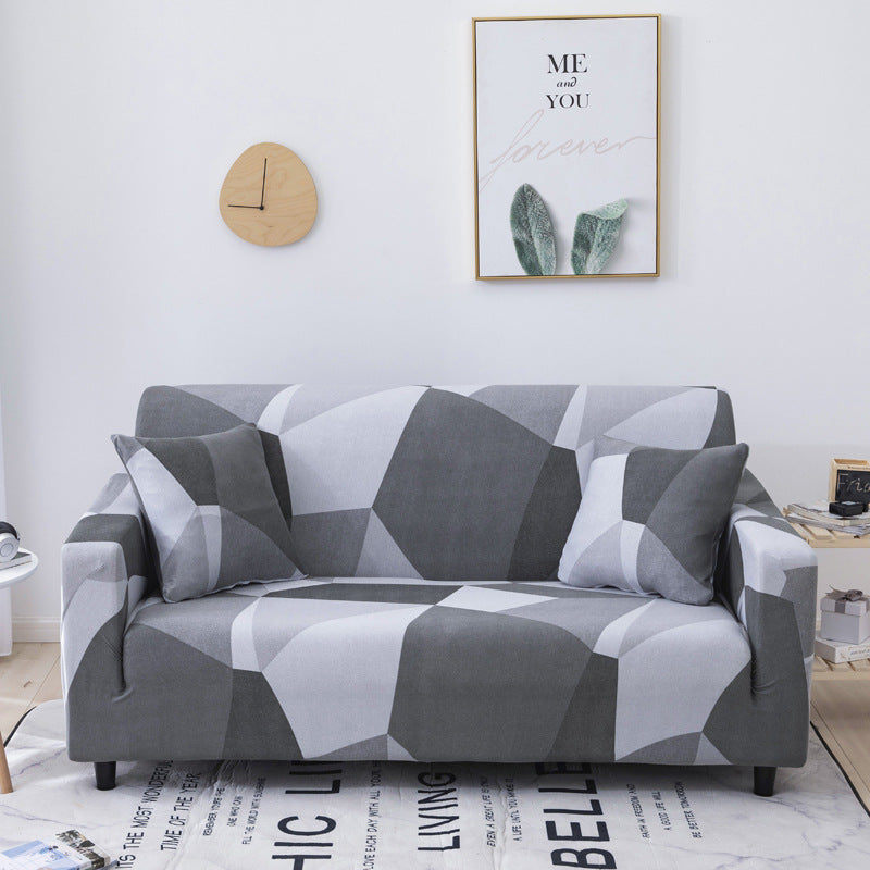 Housse de coussin élastique en spandex imprimée assortie à la taie d'oreiller