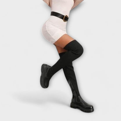 Lureva – Bottes Overknee avec Semelle Chunky