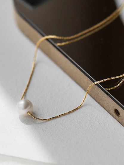 Collier avec perle naturelle