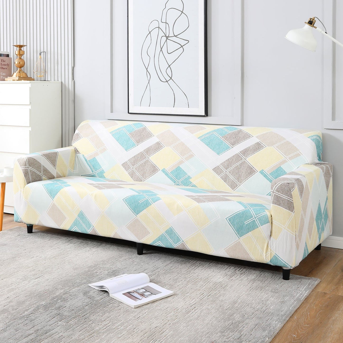 Housse de Canapé Extensible - Vert Pastel
