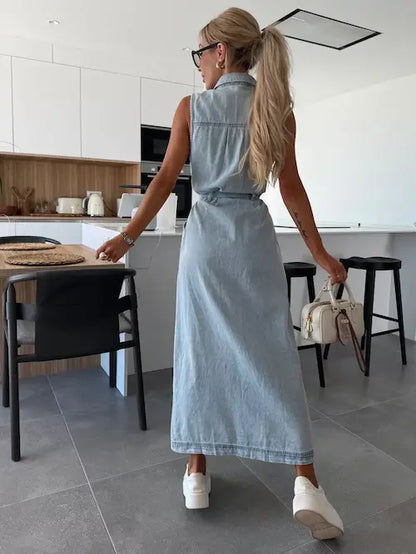 Ivy | Robe Maxi en Denim