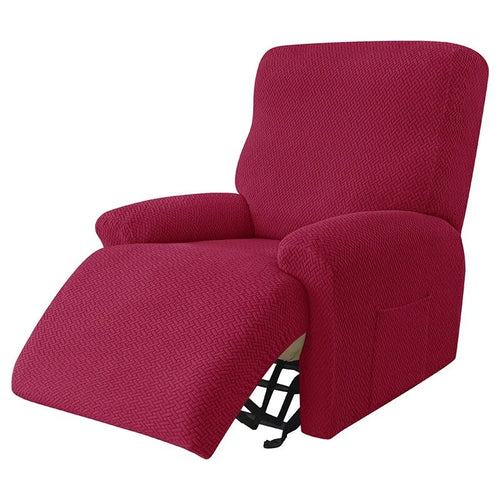 Housse de Fauteuil Relax en Jacquard Premium Bordeaux