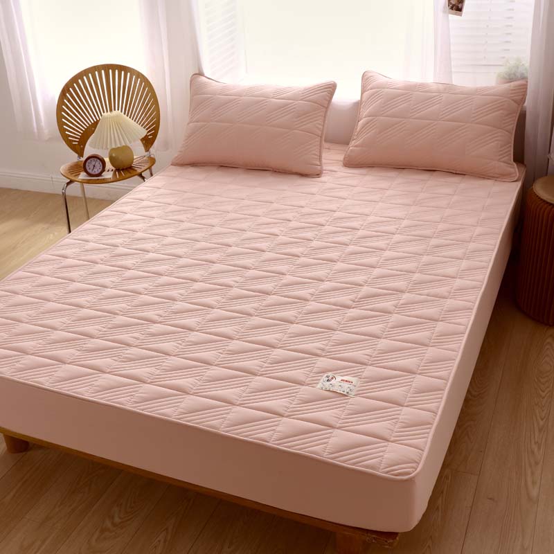Drap-housse en pur coton, une pièce, épais et matelassé, protège-matelas anti-acariens