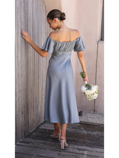 Robe satin chic pour mariage