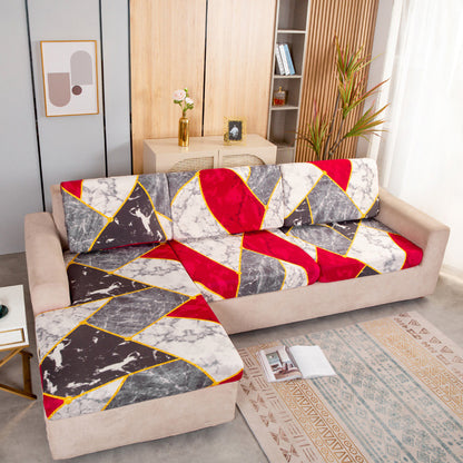 Housse de canapé imprimée antidérapante élastique