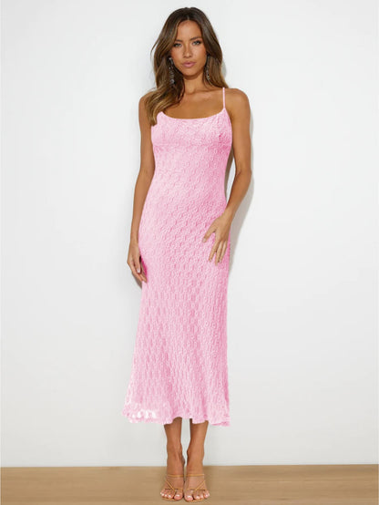 Robe longue d'été texturée