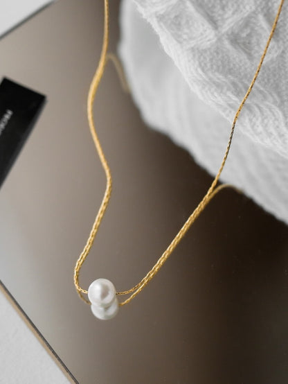 Collier avec perle naturelle