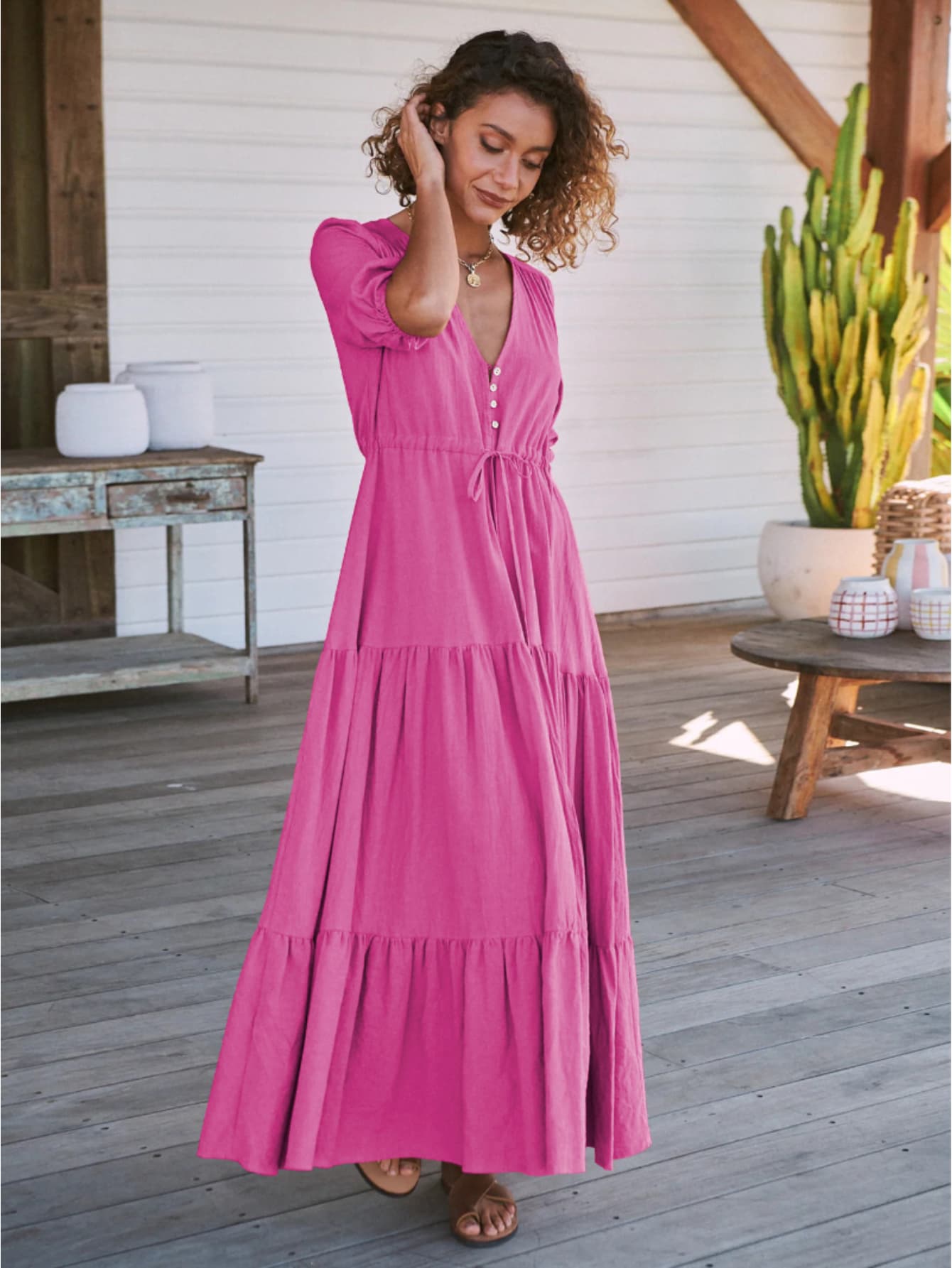 Robe hippie chic d'été longue