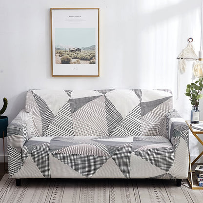 Housse de coussin élastique en spandex imprimée assortie à la taie d'oreiller