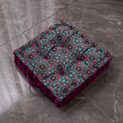 Coussin de sol carré épais imprimé
