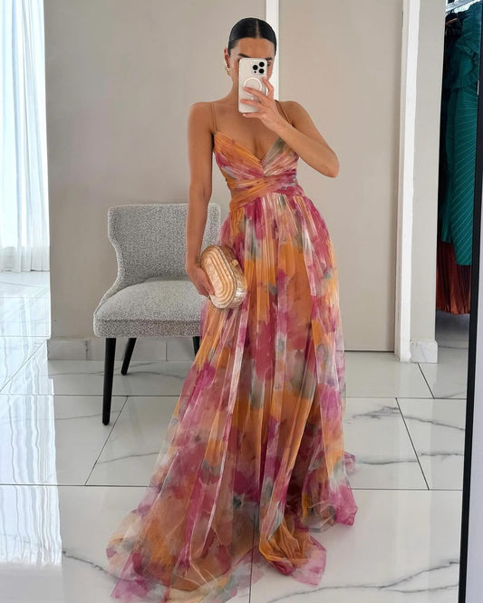 Giselle - Ravissant Maxi-robe avec Imprimé Floral