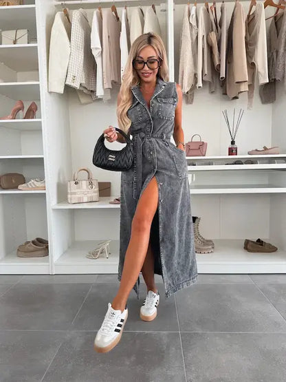 Ivy | Robe Maxi en Denim