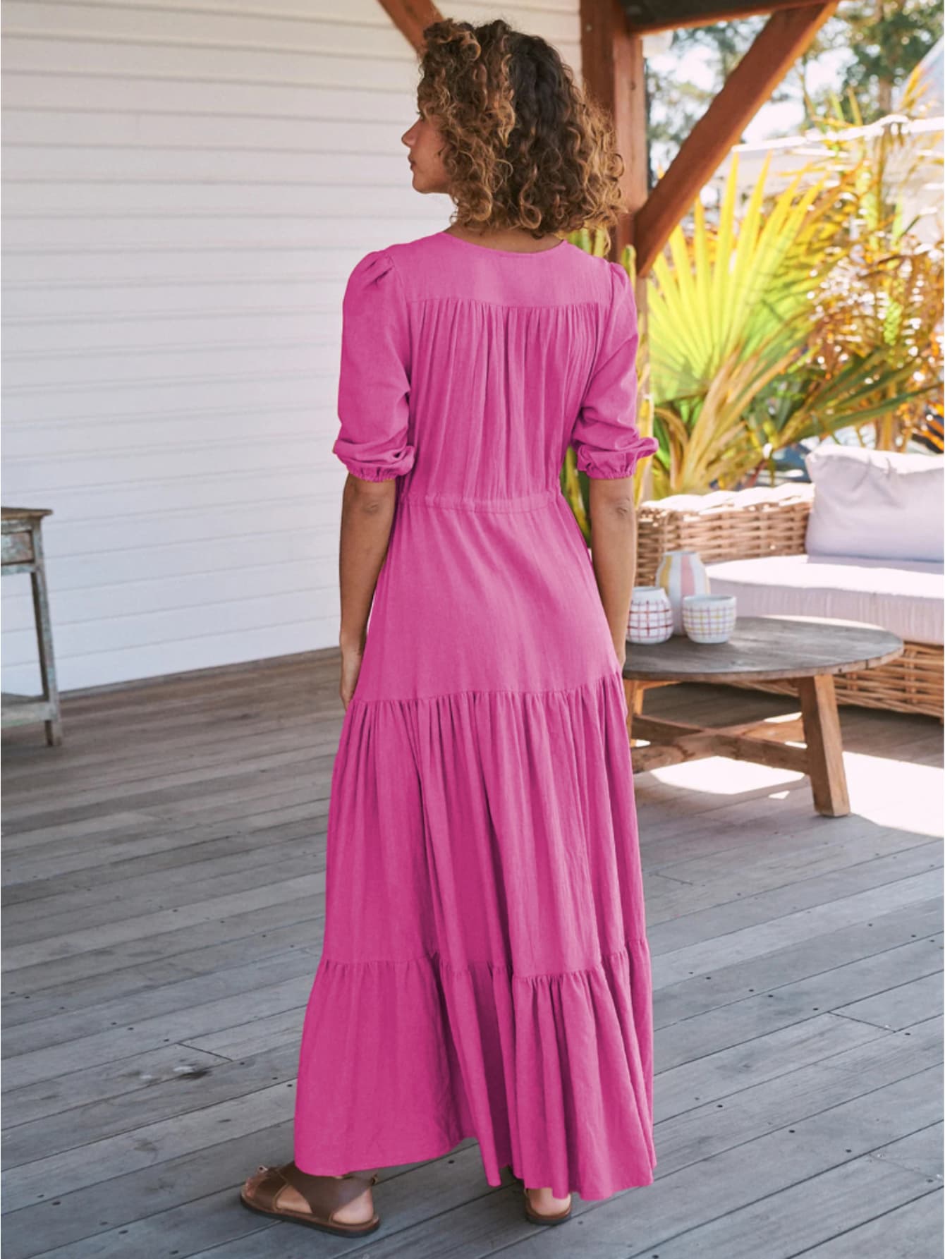 Robe hippie chic d'été longue
