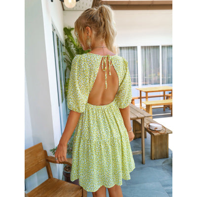 Robe dos nu hippie chic