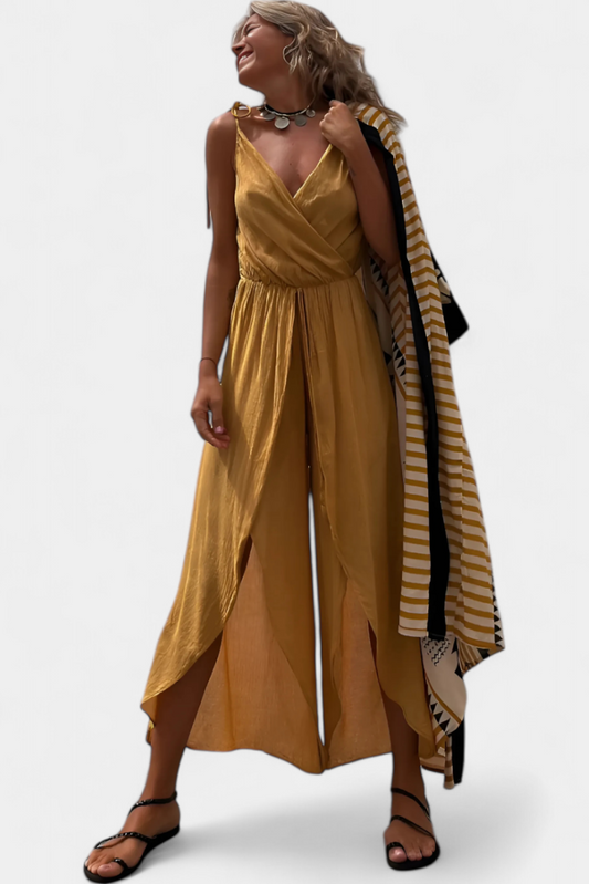 Combinaison Donatila en Coton Lavé avec Ouvertures Latérales