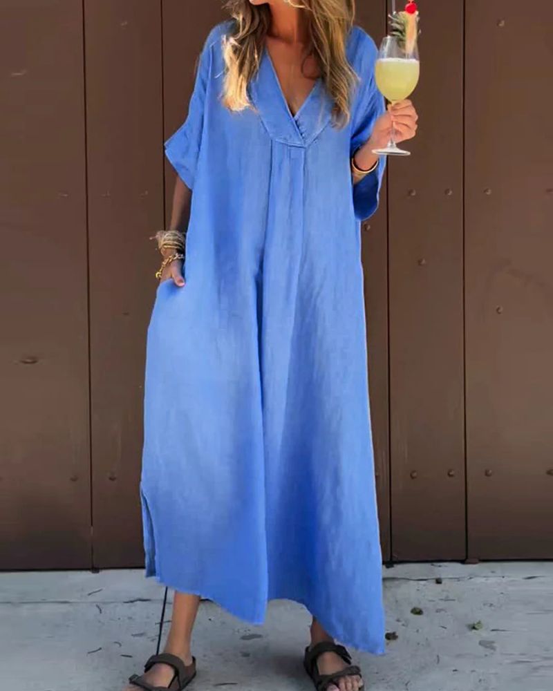 SAENE - ROBE CASUAL EN COTON