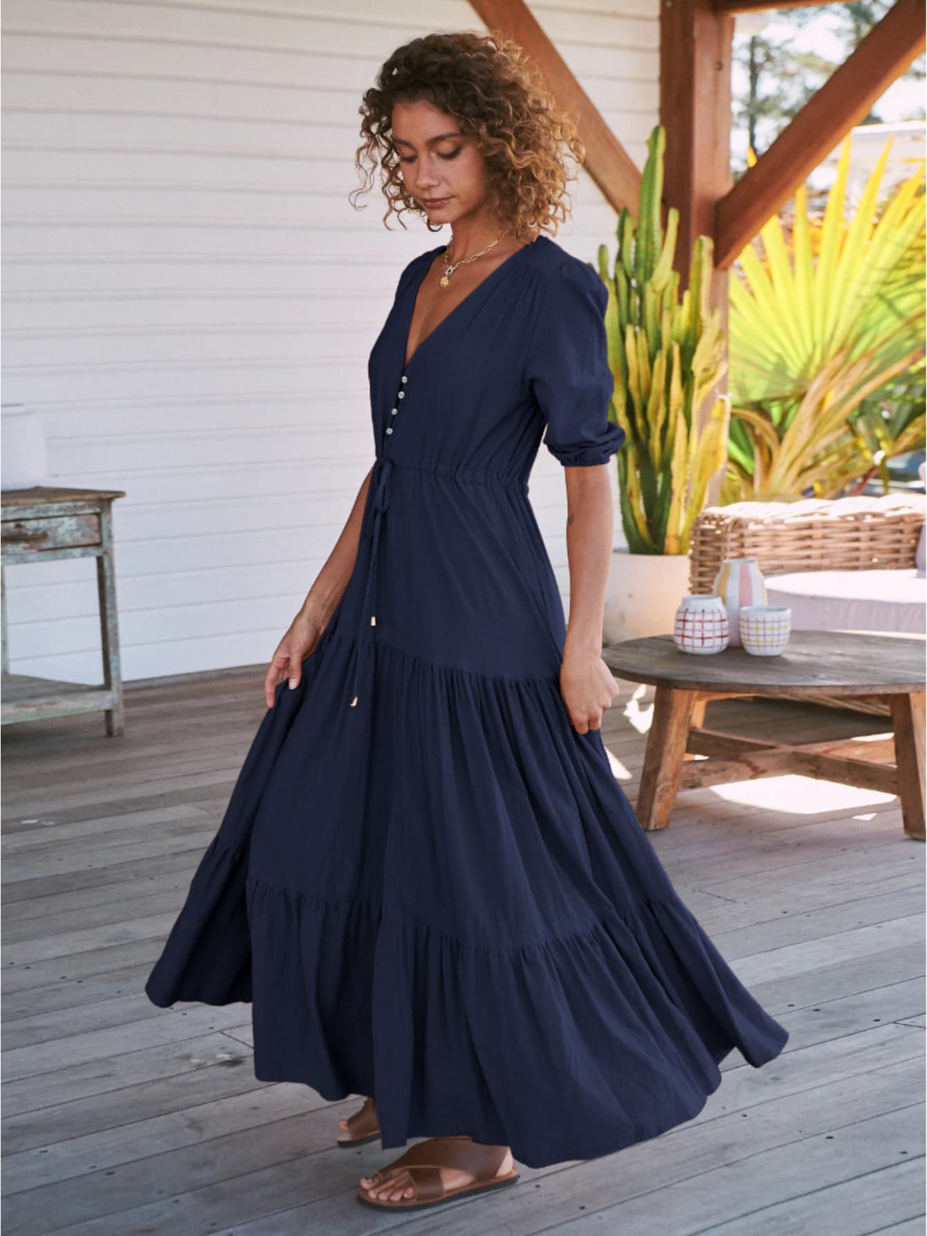 Robe hippie chic d'été longue