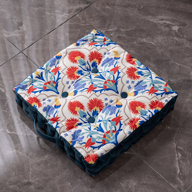 Coussin de sol carré épais imprimé