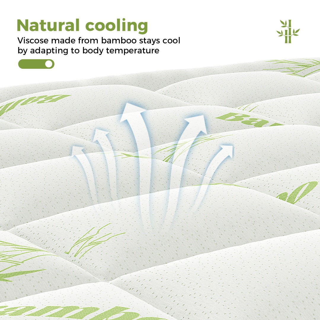 Protège-matelas, surmatelas épais garni de fibres de bambou et de viscose