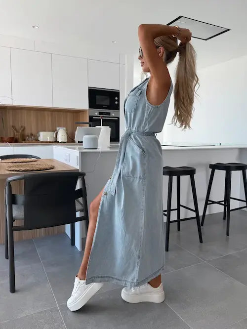 Ivy | Robe Maxi en Denim