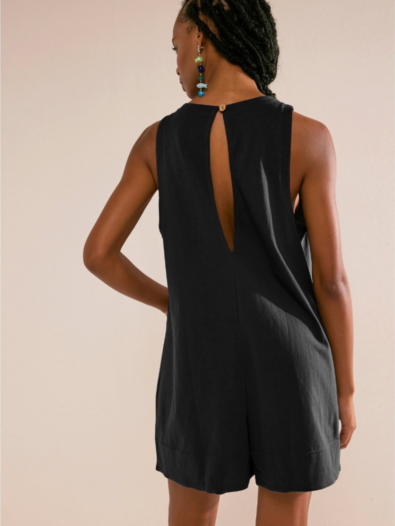 Combi-short à poches style bohème